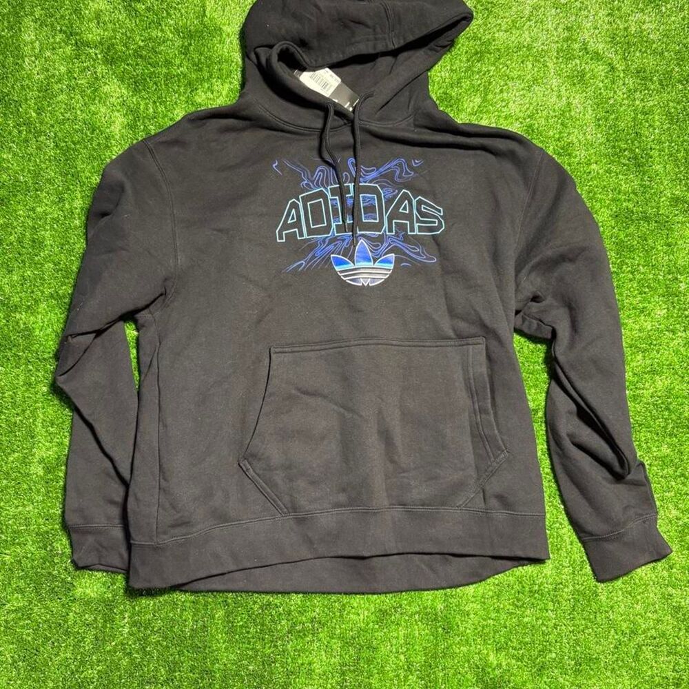Adidas-originals Men's Black and Navy Hoodie